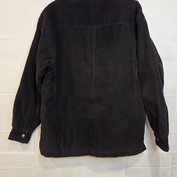 Dickies Insulated Corduroy Snap Jacket Black Men's Size Medium - Picture 8 of 9